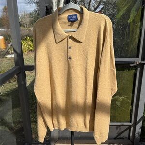 Club Room polo cashmere Sweater in light mustard yellow